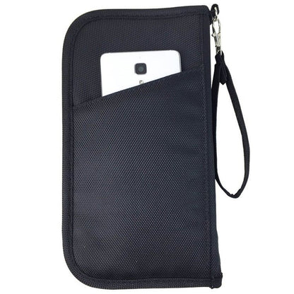 Faraday Bag RFID Travel Passport Wallet & Documents Organizer Zipper Case - Amradield