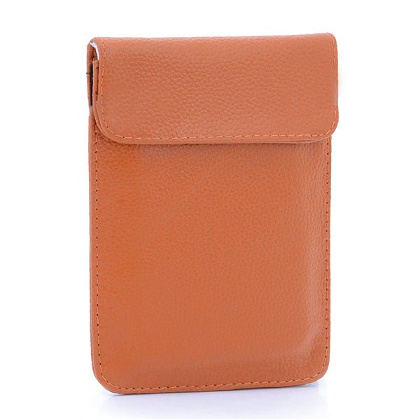 Genuine Leather RFID Cell Phone Signal GPS Blocking Pouch-Anti-Spying/Tracking Leather Bag Case - Amradield