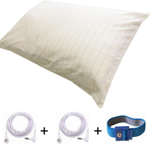 Open image in slideshow, Earthing Fitted Sheets and Pillowcase Kits -Silver Fiber EMF Protection for Better Sleep
