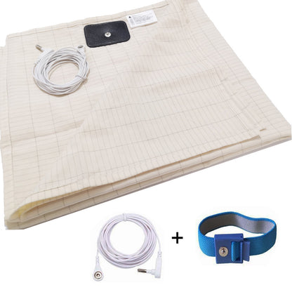 Earthing Fitted Sheets and Pillowcase Kits -Silver Fiber EMF Protection for Better Sleep