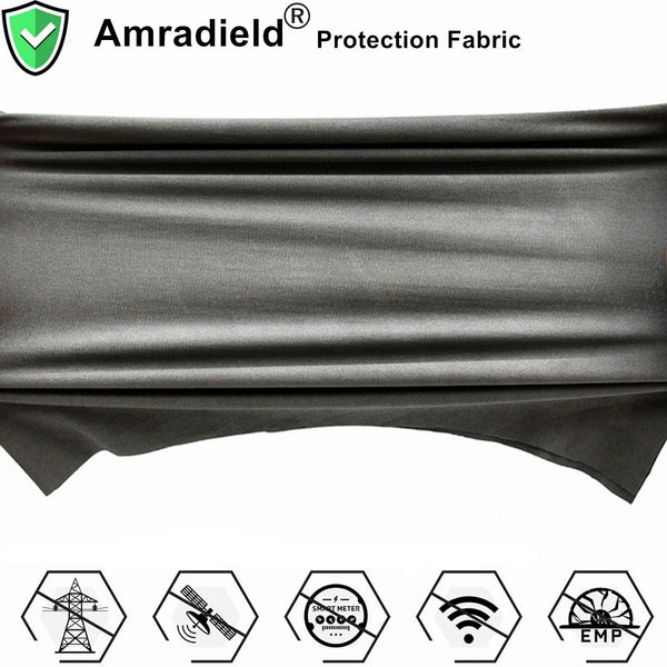 Silver Fiber Fabric Shielding RFID/EMI/EMF/Radio/Microwave-Stretch Kni –  Amradield