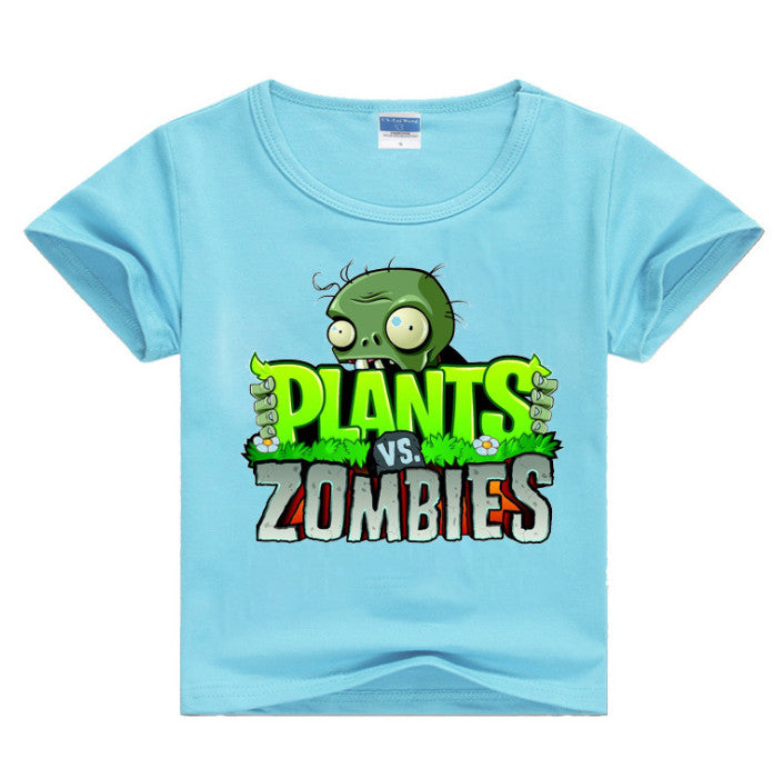 Kids Plants vs Zombies GW Garden Warfare Printed Design Tops Boys/Girls Game Casual T Shirt Children T-Shirt