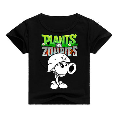 Kids Plants vs Zombies GW Garden Warfare Printed Design Tops Boys/Girls Game Casual T Shirt Children T-Shirt