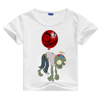 Kids Plants vs Zombies GW Garden Warfare Printed Design Tops Boys/Girls Game Casual T Shirt Children T-Shirt