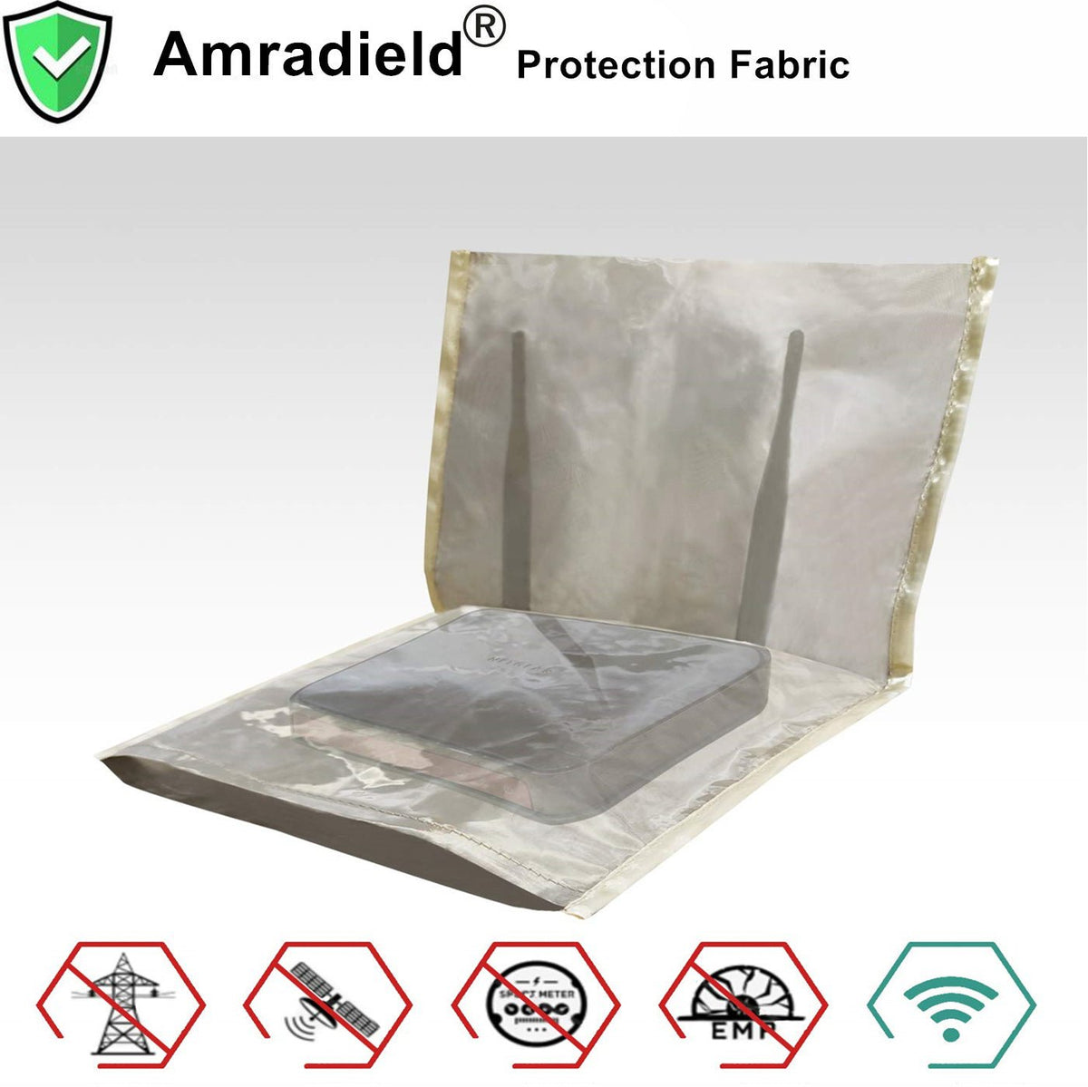 WiFi Router Cover EMF Radiation Protection Shielding RF Cover Guard Blocking 5G - Amradield