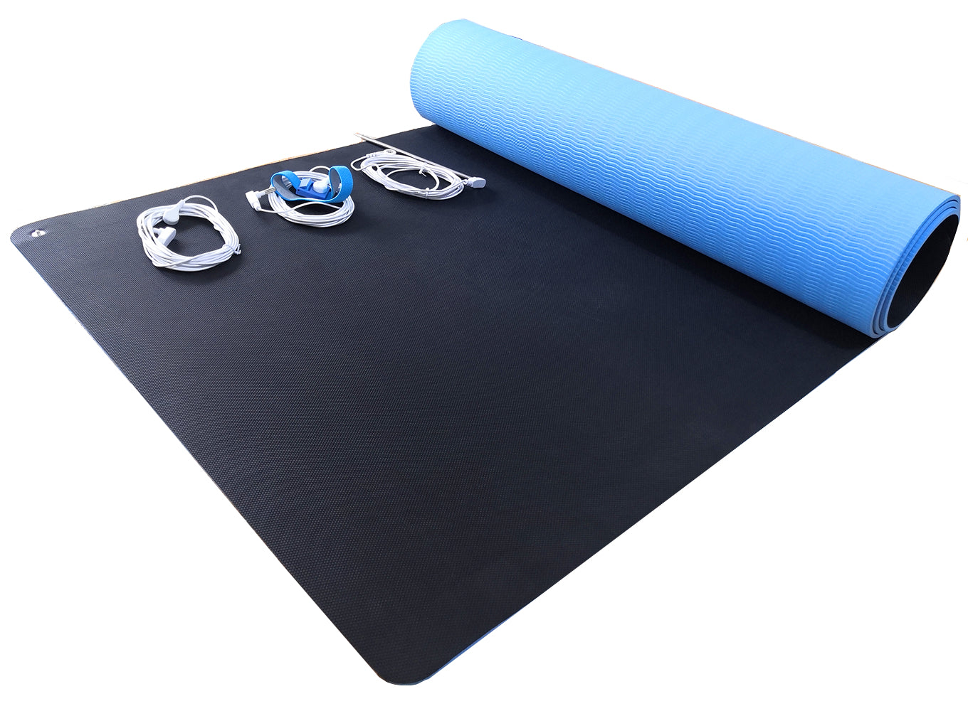 Earth Grounding Yoga/Fitness Universal Mat with Grounding Cord and Rod,Eco-Friendly TPE,Anti-Skid-Therapy, Potential EMF and ESD Protection